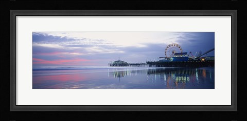 Framed Pier with a ferris wheel, Santa Monica Pier, Santa Monica, California, USA Print