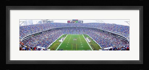Framed NFL Football, Ericsson Stadium, Charlotte, North Carolina, USA Print