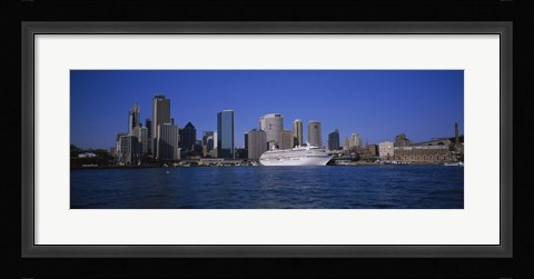 Framed Skyscrapers On The Waterfront, Sydney, New South Wales, United Kingdom, Australia Print