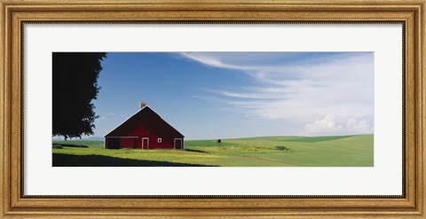 Framed Barn in a wheat field, Washington State (horizontal) Print