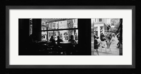 Framed Tourists In A Cafe, Amsterdam, Netherlands Print