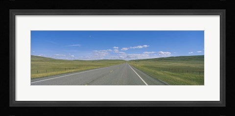 Framed Interstate Highway Passing Through A Landscape, Route 89, Montana, USA Print