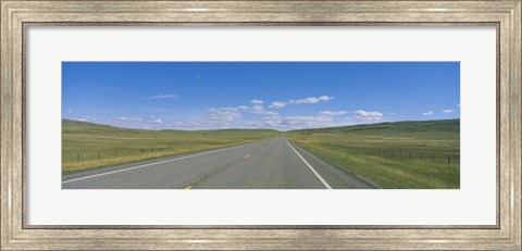 Framed Interstate Highway Passing Through A Landscape, Route 89, Montana, USA Print
