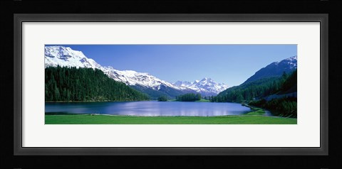 Framed Lake Silverplaner St Moritz Switzerland Print