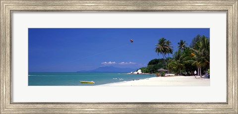 Framed White Sand Beach Penang Malaysia Print