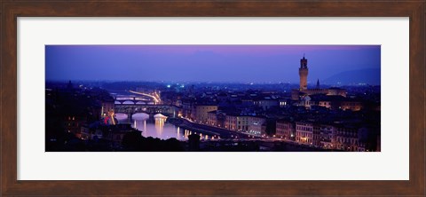 Framed Arno River Florence Italy Print