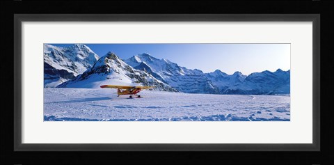 Framed Ski Plane Mannlichen Switzerland Print