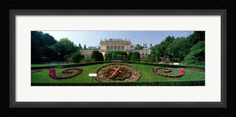 Framed Flower Clock, Stadtpark, Vienna, Austria Print