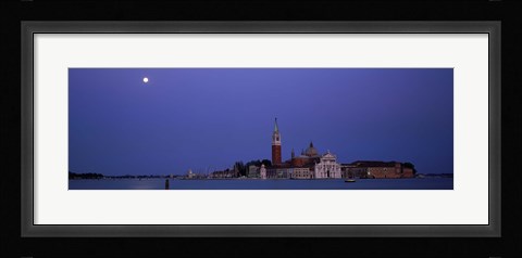 Framed Moon over San Giorgio Maggiore Church Venice Italy Print