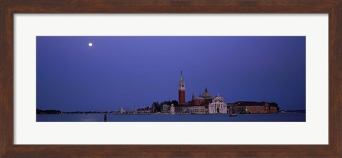 Framed Moon over San Giorgio Maggiore Church Venice Italy Print