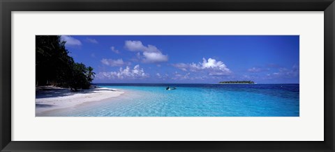 Framed Tropical Beach Ihru Maldives Print