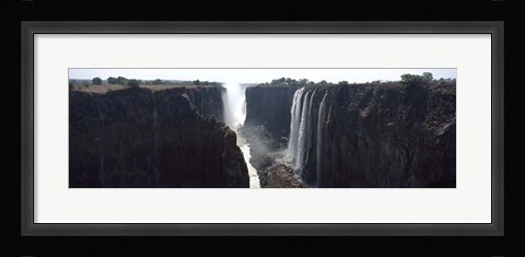 Framed Waterfall, Victoria Falls, Zambezi River, Zimbabwe Print