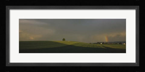 Framed Storm clouds over a field, Canton Of Zurich, Switzerland Print