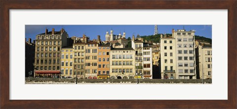 Framed Buildings In A City, Lyon, France Print