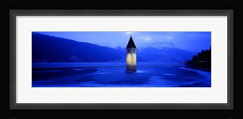 Framed Lago Di Resia Church, Tyrol, Italy Print