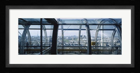 Framed Elevated walkway in a museum, Pompidou Centre, Beauborg, Paris, France Print