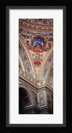 Framed Turkey, Istanbul, Dolmabahce Palace, interior architectural detail of ceiling mural Print