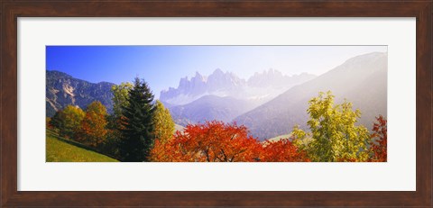 Framed Dolomites Alps in spring, Italy Print