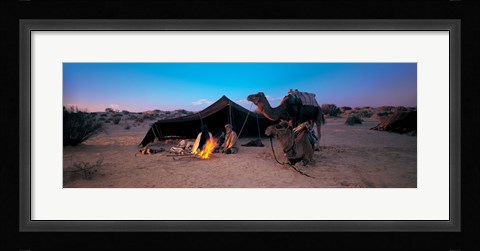 Framed Bedouin Camp, Tunisia, Africa Print