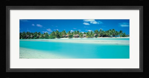 Framed Aitutaki Atoll, Cook Islands, New Zealand Print