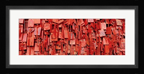 Framed Prayer offerings at a temple, Dai Temple, Tai'an, China Print