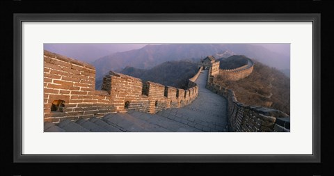 Framed High angle view of the Great Wall Of China, Mutianyu, China Print