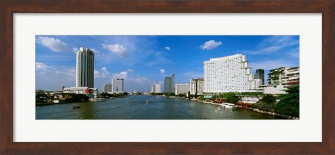 Framed Chao Phraya River, Bangkok, Thailand Print