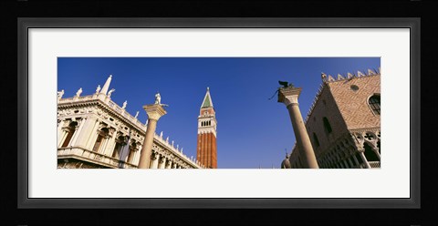 Framed Low angle view of a bell tower, St. Mark's Square, Venice, Italy Print