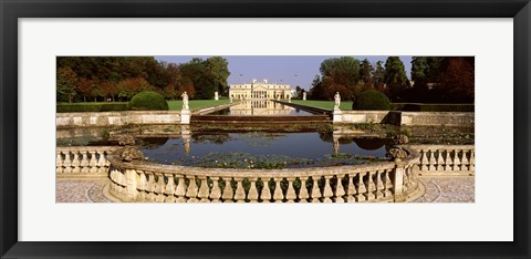 Framed Canal in front of a building, Brenta Canal, Villa Pisani, Venice, Italy Print
