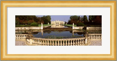 Framed Canal in front of a building, Brenta Canal, Villa Pisani, Venice, Italy Print