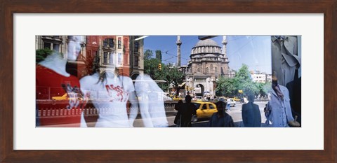 Framed Window Reflection, Istanbul, Turkey Print