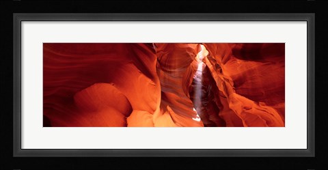 Framed Shaft of sunlight in a canyon, Antelope Canyon, Arizona, USA Print