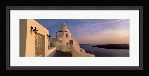 Framed Buildings at the waterfront, Santorini, Cyclades Islands, Greece Print