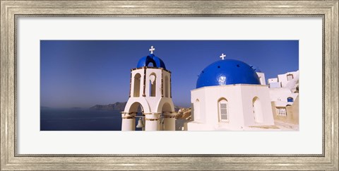 Framed Church with sea in the background, Santorini, Cyclades Islands, Greece Print