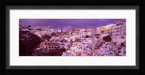 Framed Buildings along the Cliff, Santorini, Greece Print
