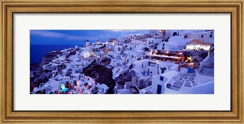 Framed Santorini at Dusk, Greece Print