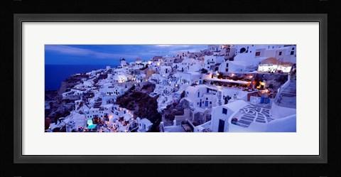 Framed Santorini at Dusk, Greece Print