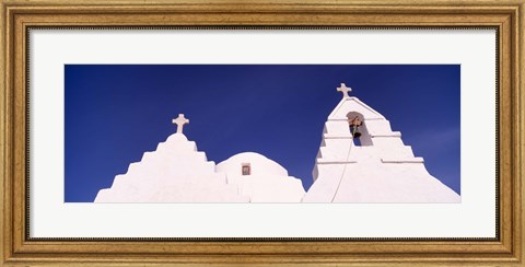 Framed Low angle view of a church, Mykonos, Cyclades Islands, Greece Print