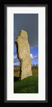 Framed Close up a stone pillar in the Ring Of Brodgar, Orkney Islands, Scotland, United Kingdom Print