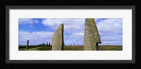 Framed Close up of 2 pillars in the Ring Of Brodgar, Orkney Islands, Scotland, United Kingdom Print