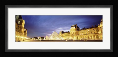 Framed Louvre Pyramid, Paris, France Print