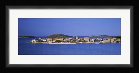 Framed City On The Waterfront, Kpapan, Sibenik, Croatia Print
