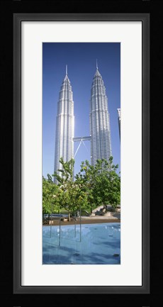 Framed Malaysia, Kuala Lumpur, View of Petronas Twin Towers Print