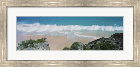 Framed High angle view of waves in the ocean, Atlantic Ocean, Bermuda Print