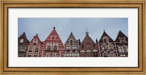 Framed Low angle view of buildings, Bruges, Belgium Print