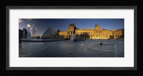 Framed Facade Of A Museum, Musee Du Louvre, Paris, France Print