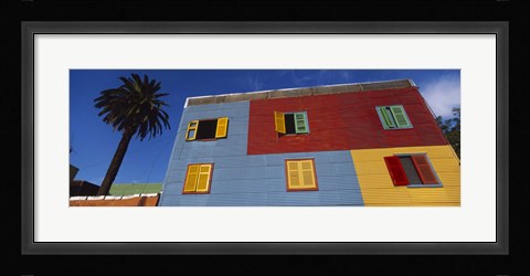 Framed Low Angle View Of A Building, La Boca, Buenos Aires, Argentina Print