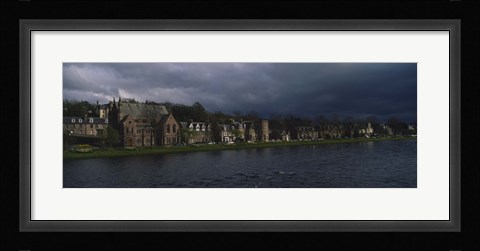 Framed Clouds Over Building On The Waterfront, Inverness, Highlands, Scotland, United Kingdom Print