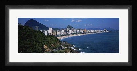 Framed Buildings On The Waterfront, Rio De Janeiro, Brazil Print