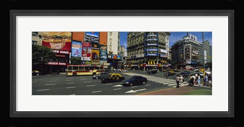 Framed Vehicles Moving On A Road, Buenos Aires, Argentina Print